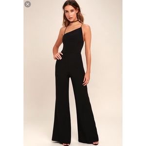 Lulu’s Black Asymmetric Jumpsuit